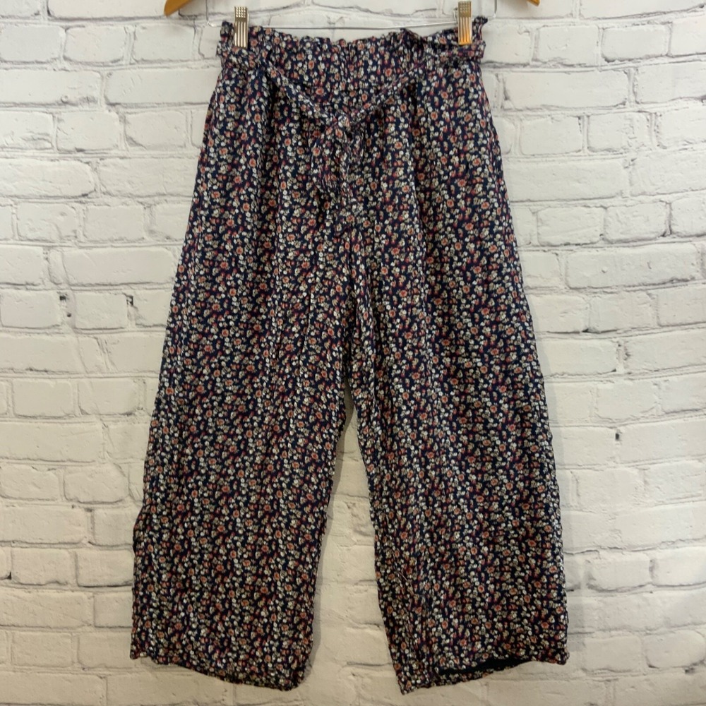 Hollister Lounge Pants XS Womens Floral Waist Tie